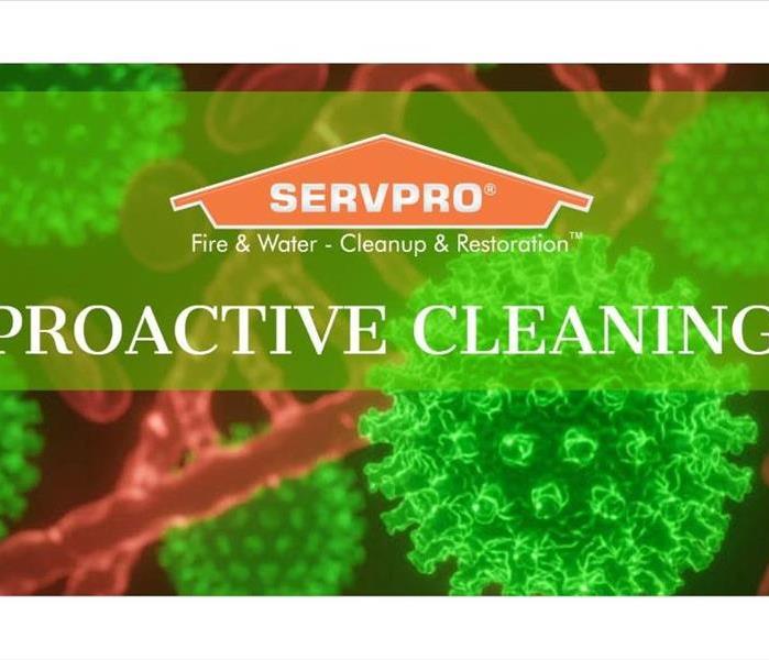 SERVPRO Proactive Cleaning with germs in background 